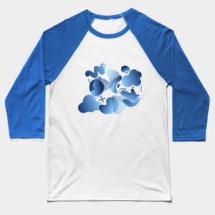 Bubbles Graphic Pattern Design Baseball T-Shirt